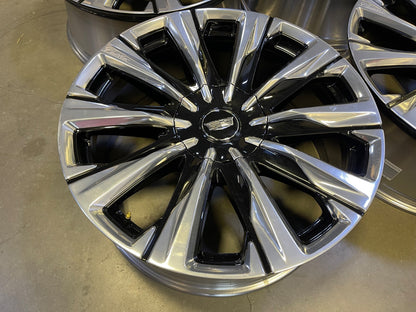 24" Cadillac Escalade PLATINUM OEM wheels rims V SET 2024 2025 2026 2027 NEW