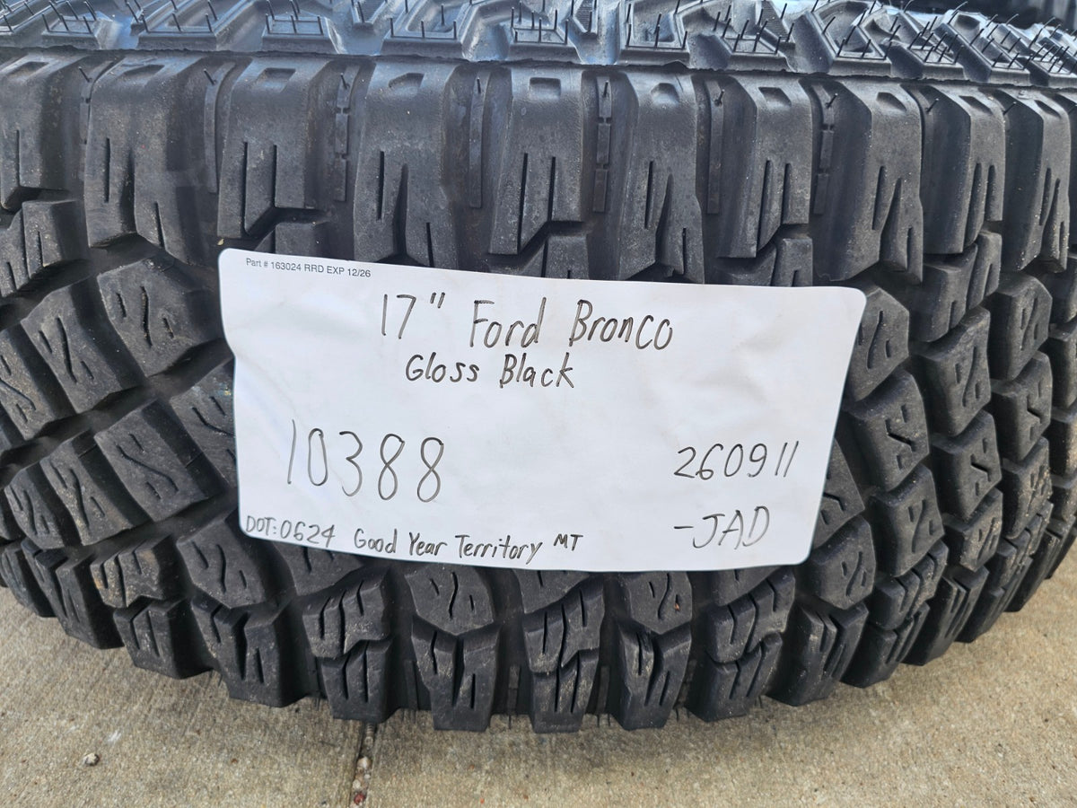 17" Ford Bronco SASQUATCH wheels rims BEADLOCK 10388 Ranger GOODYEAR M/T 35"