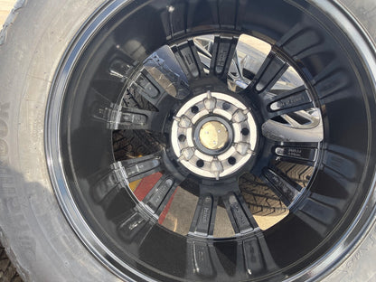 20" Ford F-150 Expedition rims wheels 10003 black OEM tires HANKOOK A/T2 SET NEW