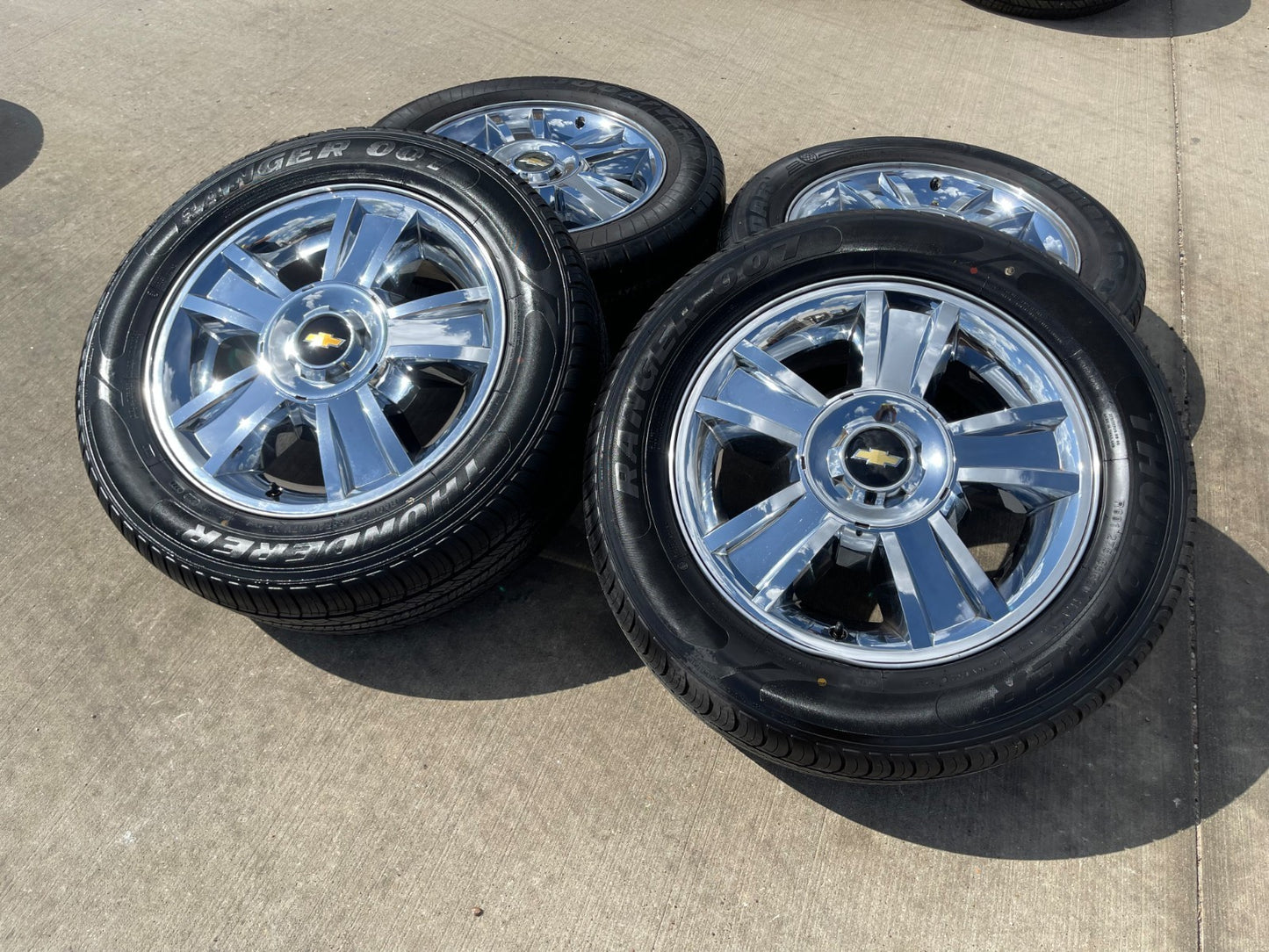 20" Chevy Silverado Tahoe Suburban chrome OEM 5416 wheels rims tires SET