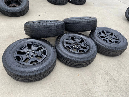 17" Jeep Wrangler Gladiator OEM wheels rims 9118 black tires NEW