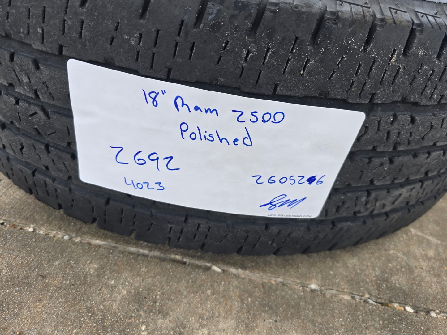 18" Ram 2500 3500 Laramie Power Wagon OEM wheels rims 2692 FIRESTONE H/T