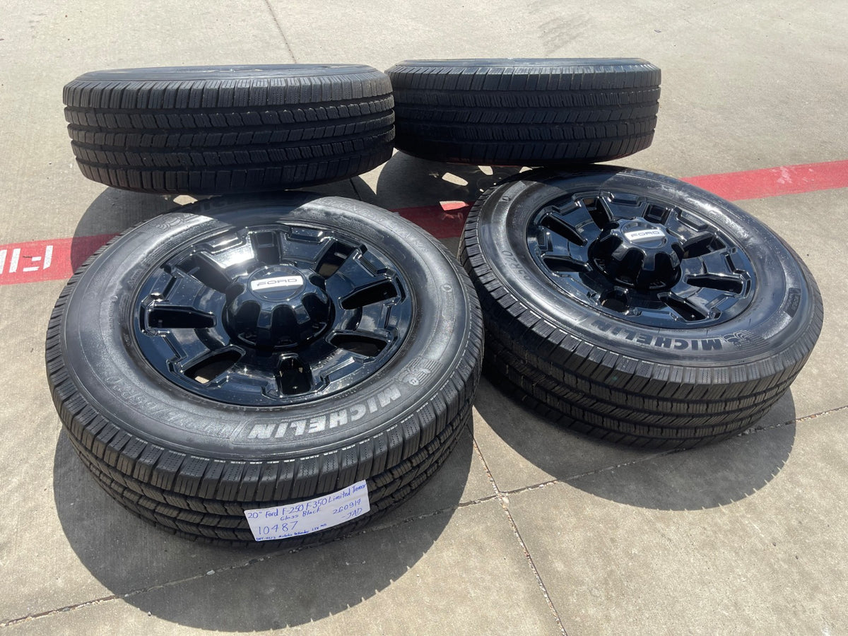 20" Ford F-250 F-350 OEM 10487 LIMITED TREMOR wheels rims SET MICHELIN DEFENDER