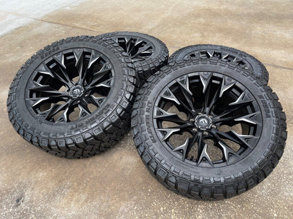 22" 22x10 FUEL Flame D804 Ford F-150 rims wheels Expedition FITS 2004-2027 35"