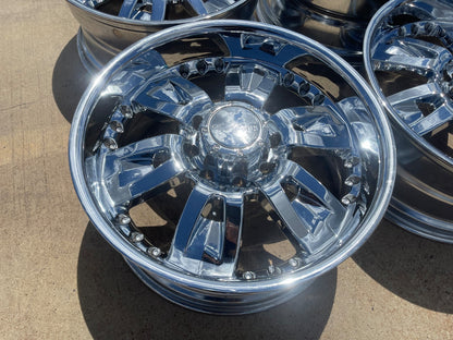 22" 22x10 Ty-Fun TF015 TW015 Ford F-250 F-350 rims wheels SET CHROME