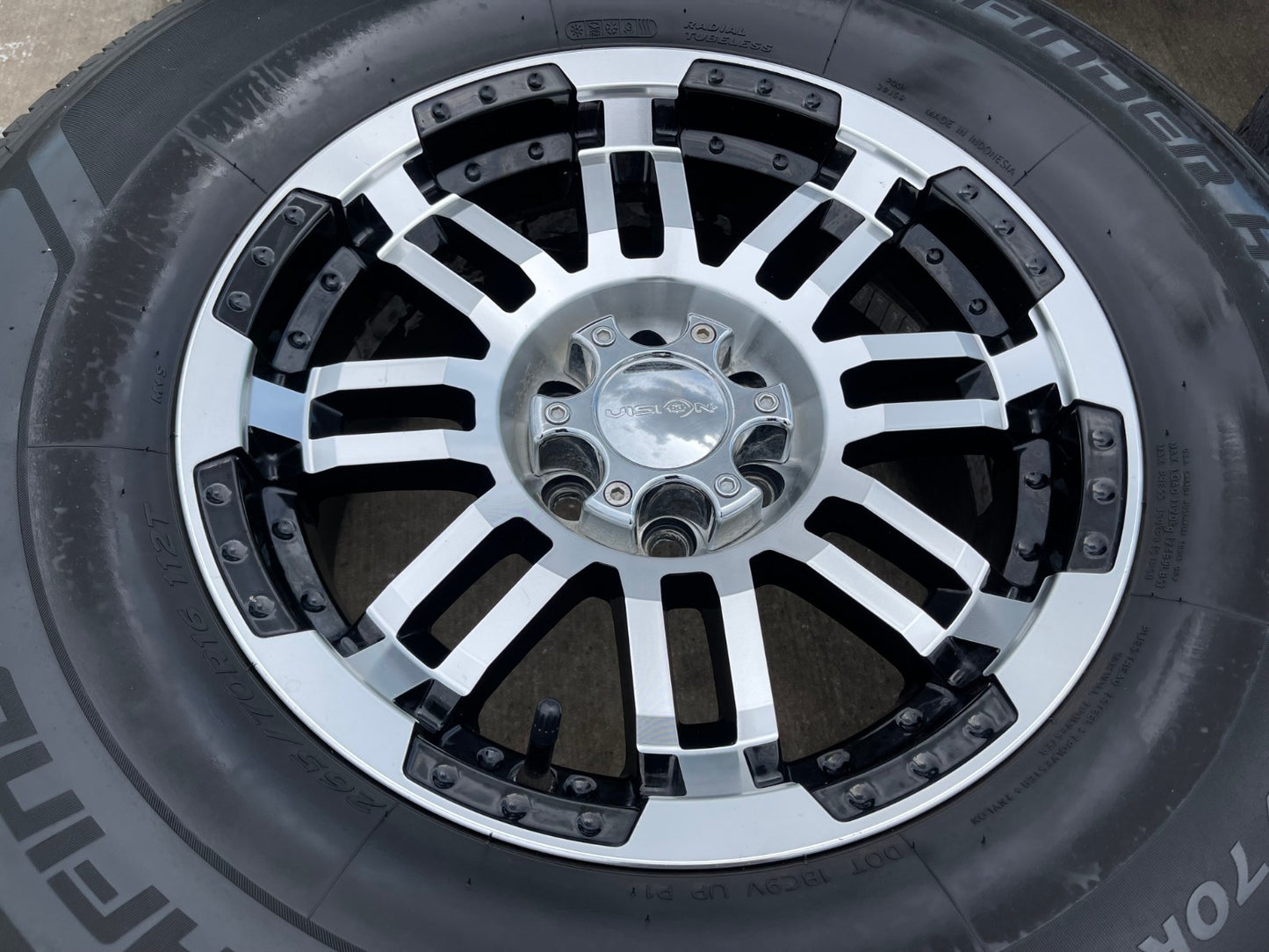 16" 16x8 Vision Warrior 518 Nissan Frontier wheels rims tires
