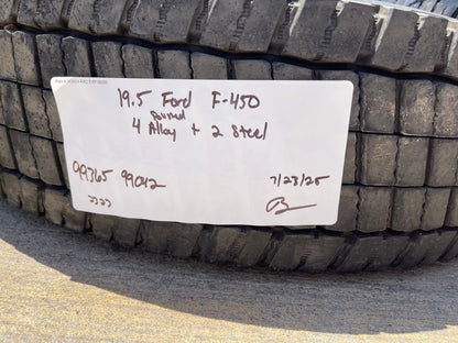 19.5" Ford F-450 Dually F-550 rims wheels RAM 4500 OEM 10x225 CONTINENTAL HD3