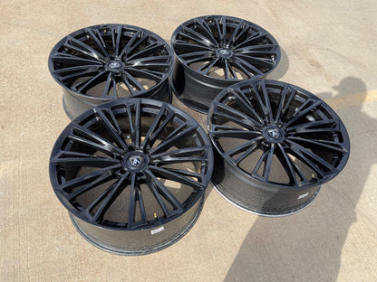 24" 24x10 Asanti Black Label ABL30 Corona Silverado RAM wheels rims 6x139 6x5.5