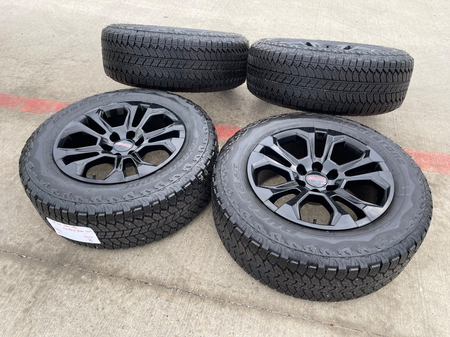 20" Chevy Tahoe Silverado OEM 14090 95417 wheels rims tires BRIDGESTONE A/T NEW