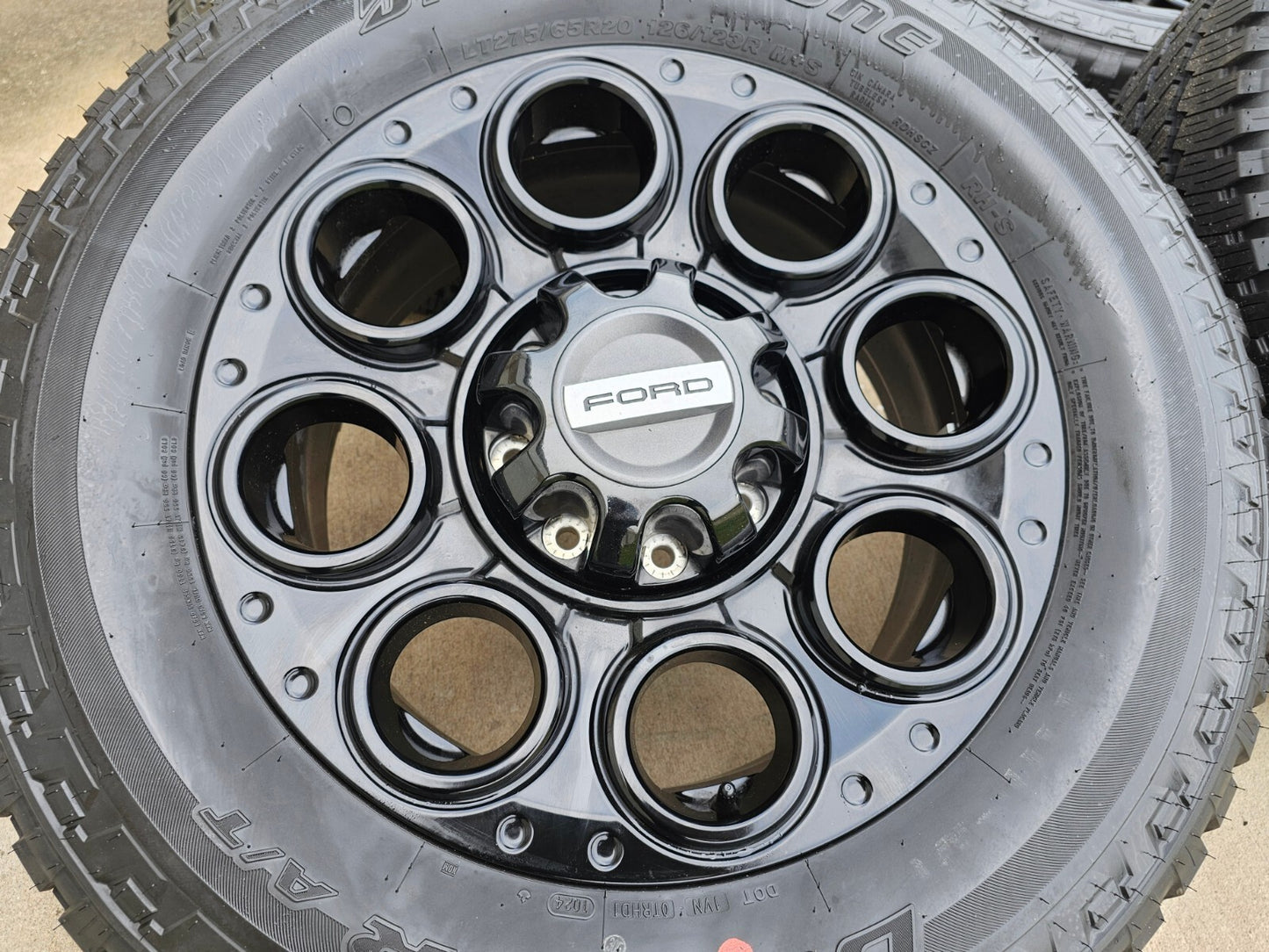 20" Ford F-250 F-350 OEM black LARIAT wheels rims 10299 tires BRIDGESTONE NEW