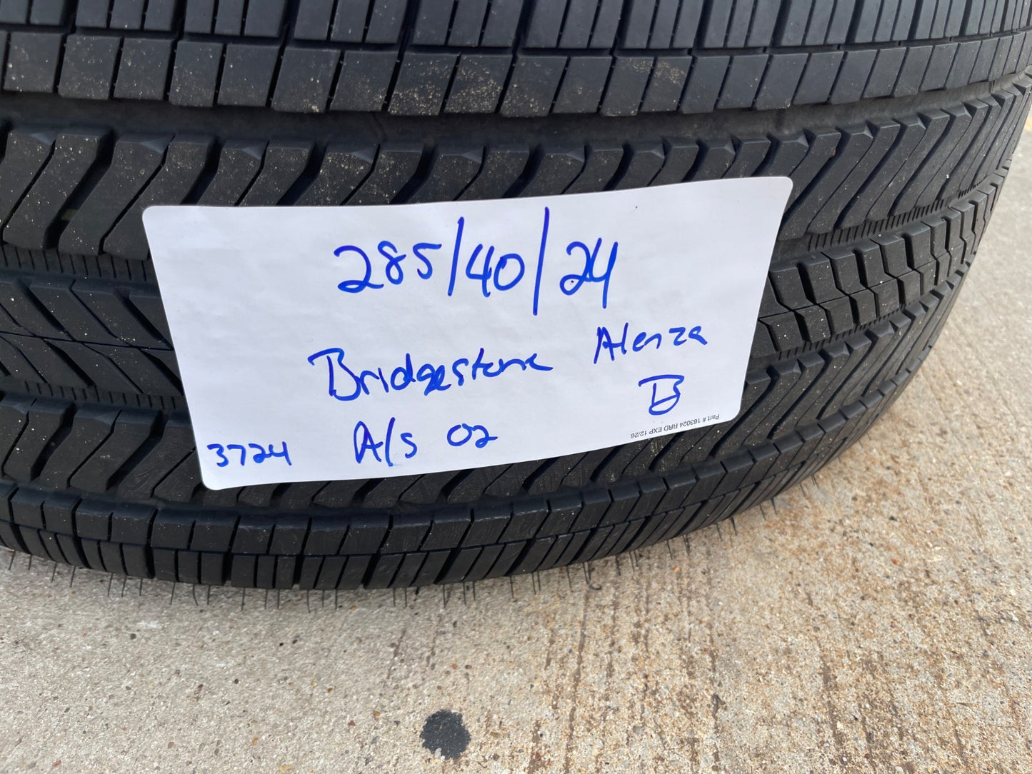 (4) 285/40/24 Bridgestone Dueler Alenza A/S02 tires 285/40r24 TAKE OFFS NEW