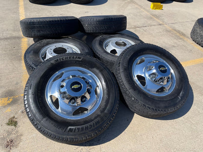 17" Chevy Silverado GMC Sierra 3500 Dually rims wheels SET OEM 5519 5520 8094
