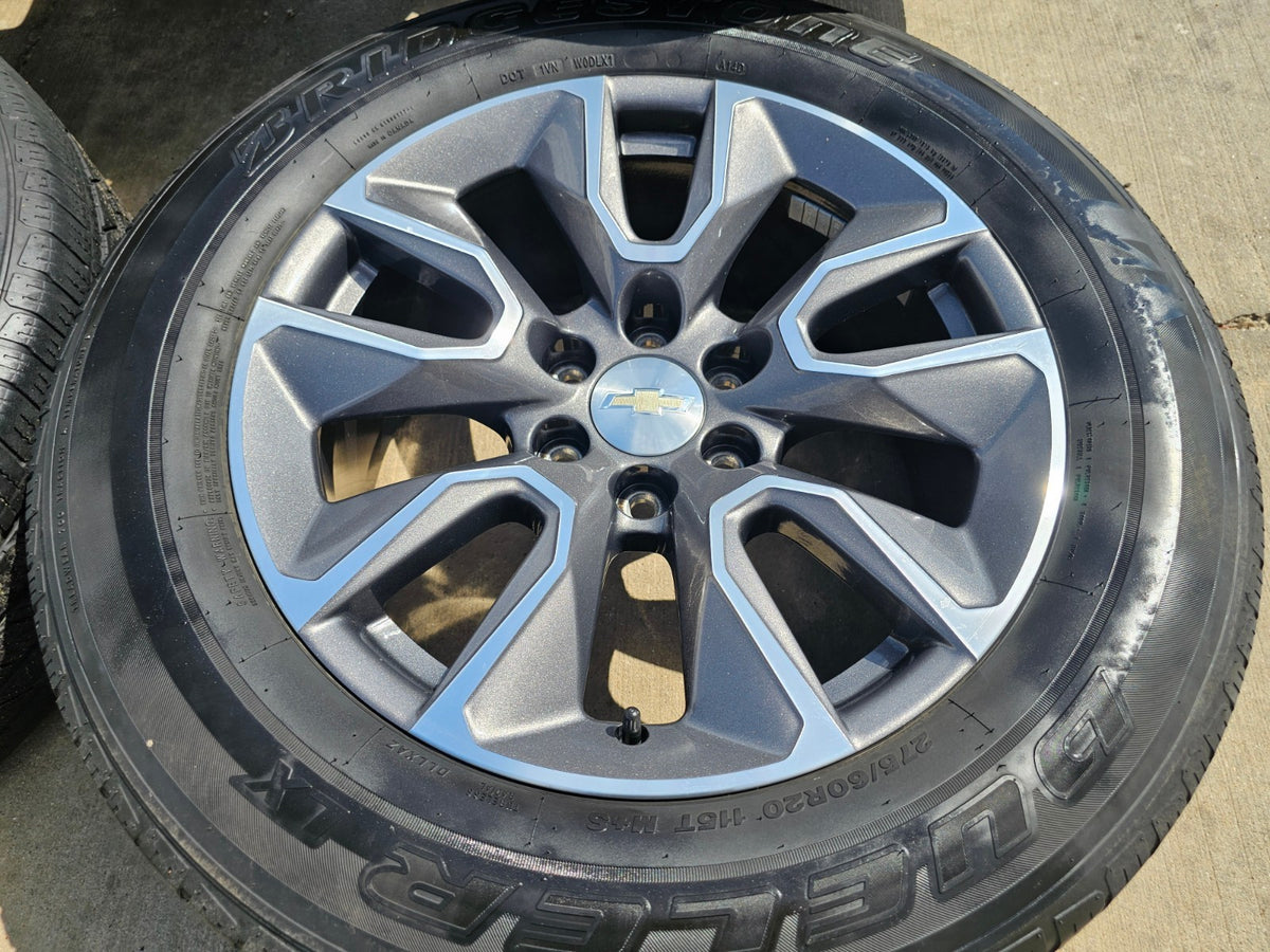 20" Chevy Silverado 1500 Tahoe OEM 5915 5916 wheels rims BRIDGESTONE SET