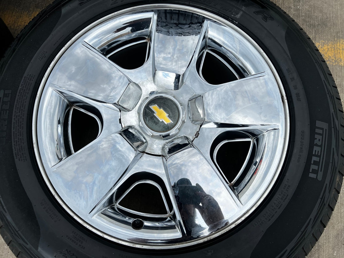 20" Chevy Silverado 1500 Tahoe OEM 5417 chrome wheels rims SET