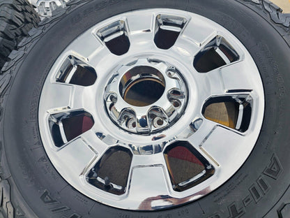 20" Ford F-250 F-350 OEM chrome Lariat 10295 wheels rims 2024 2025 NEW BFG KO3