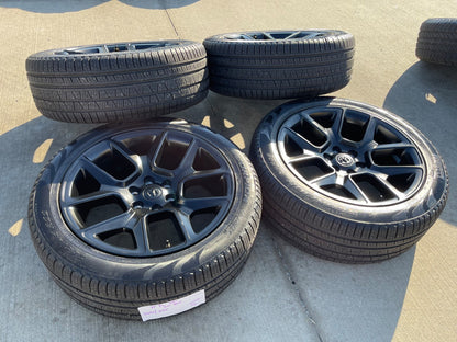 22" Dodge Ram 1500 OEM LIMITED Laramie wheels rims black 2725 2684 PIRELLI NEW