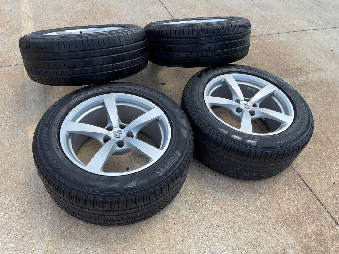18" Porsche Macan OEM silver wheels rims 67519 67521 2020 2021 2022 2023 2024