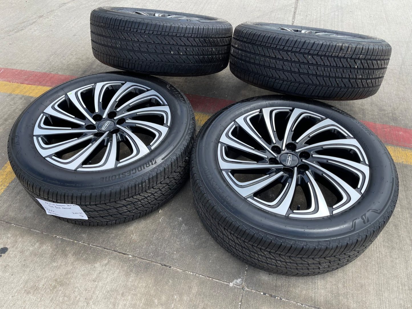 22" Lincoln Navigator OEM 10666 rims wheels BLACK LABEL BRIDGESTONE NEW
