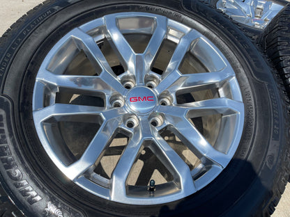 20" GMC Sierra Yukon AT4 Tahoe OEM 5924 wheels rims tires SET MICHELIN