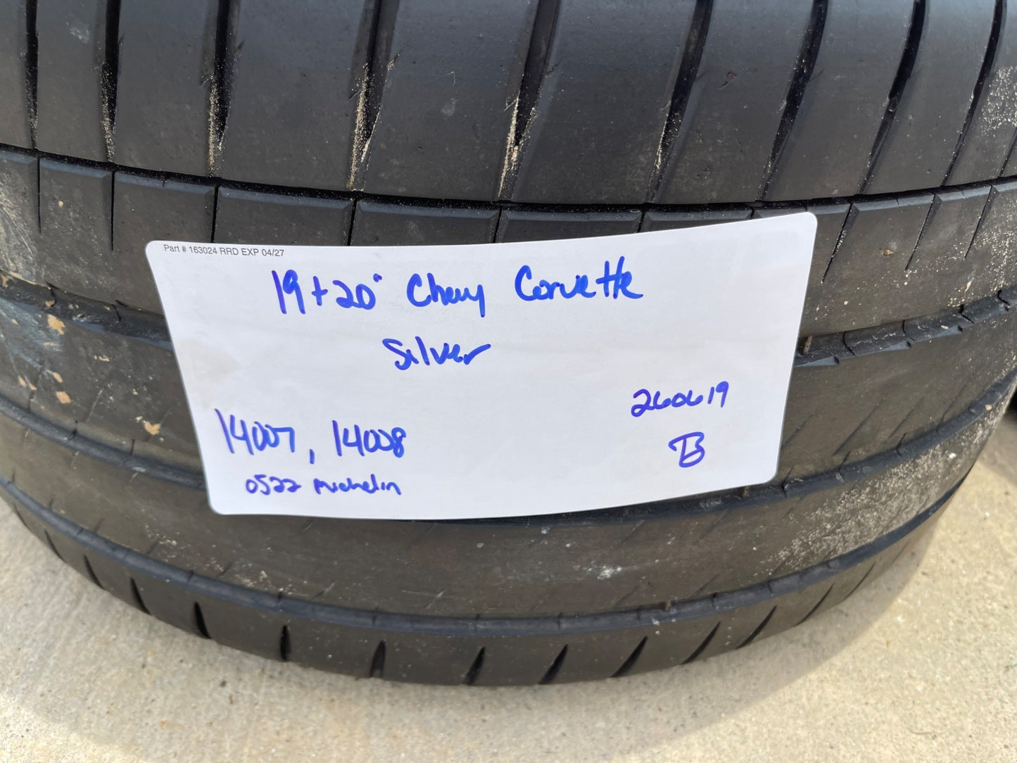 19" + 20" Chevy Corvette C8 OEM 14007 14008 wheels rims SET MICHELIN 2020-2027