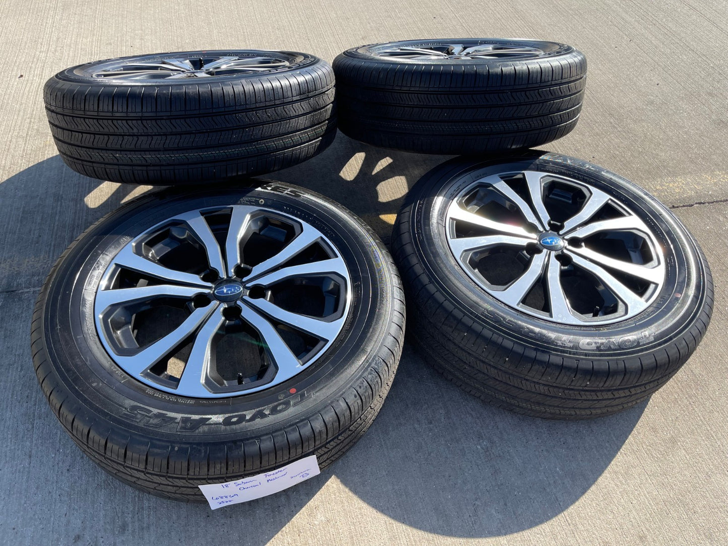 18" Subaru Outback Legacy Forester OEM wheels rims 68869 tires NEW TOYO