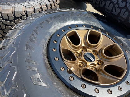 17" Ford F-150 Raptor OEM BEADLOCK rims wheels BRONZE 10459 95210 BFG 37" NEW