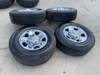 18" Dodge Ram 2500 3500 STEEL chrome OEM 2473 wheels rims SET FIRESTONE