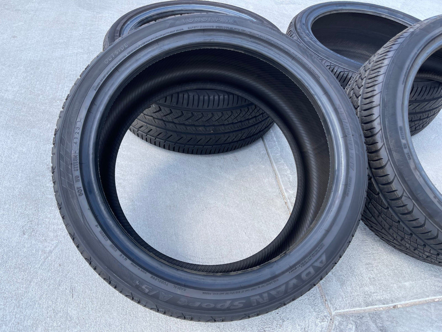 (2) 245/40R19 + (2) 275/35R19 Yokohama Advan Sport A/S+ Plus 98Y XL tires SET