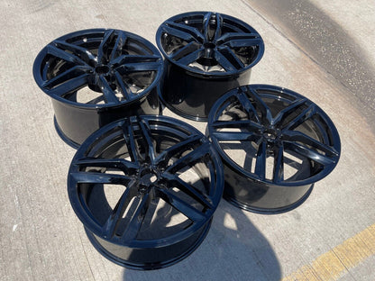 19" Audi R8 OEM black wheels rims 58965 58966 2013 2014 2015 2016 2017 2020 2021