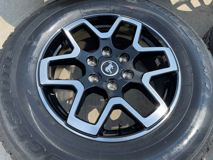 18" Ford Bronco wheels rims black 95213 Ranger SET BRIDGESTONE DUELER A/T NEW