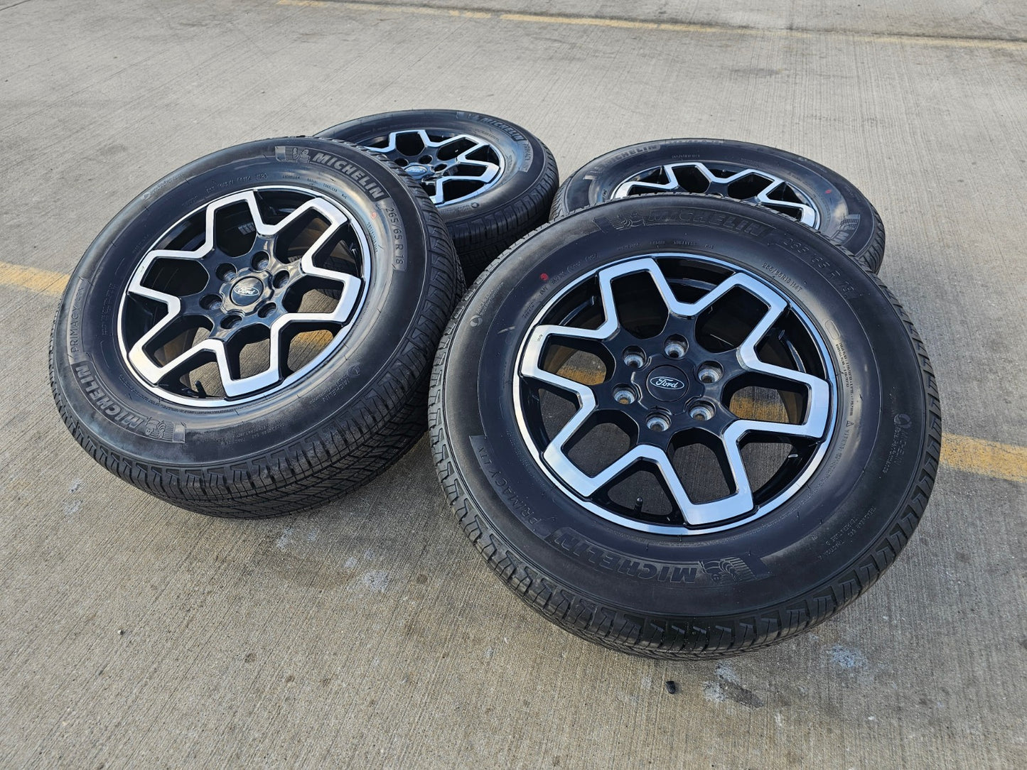 18" Ford Ranger wheels rims tires black 95213 tires 2024 2025 2026 NEW MICHELIN