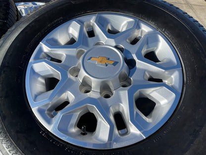 18" Chevy Silverado 2500 3500 OEM 5959 wheels rims MICHELIN DEFENDER LTX M/S2