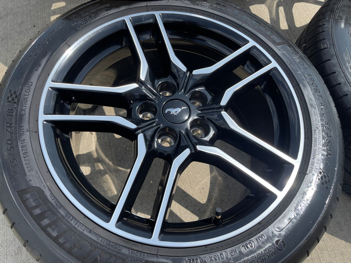 18" Ford Mustang GT OEM 10157 wheels rims SET 2021 2022 2023 2025 2026 MICHELIN