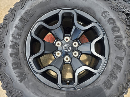 18" Dodge Ram 1500 TRX RHO Black OEM 66002 wheels rims TERRITORY A/T 35"