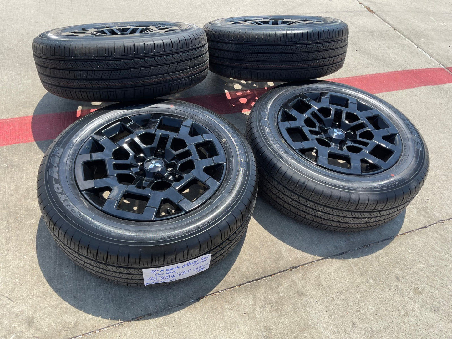 18" Mitsubishi Outlander OEM black wheels rims  TOYO SET