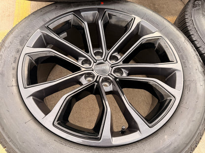 22" Jeep Grand Wagoneer OEM 9279 Obsidian rims wheels RAM 1500 SET