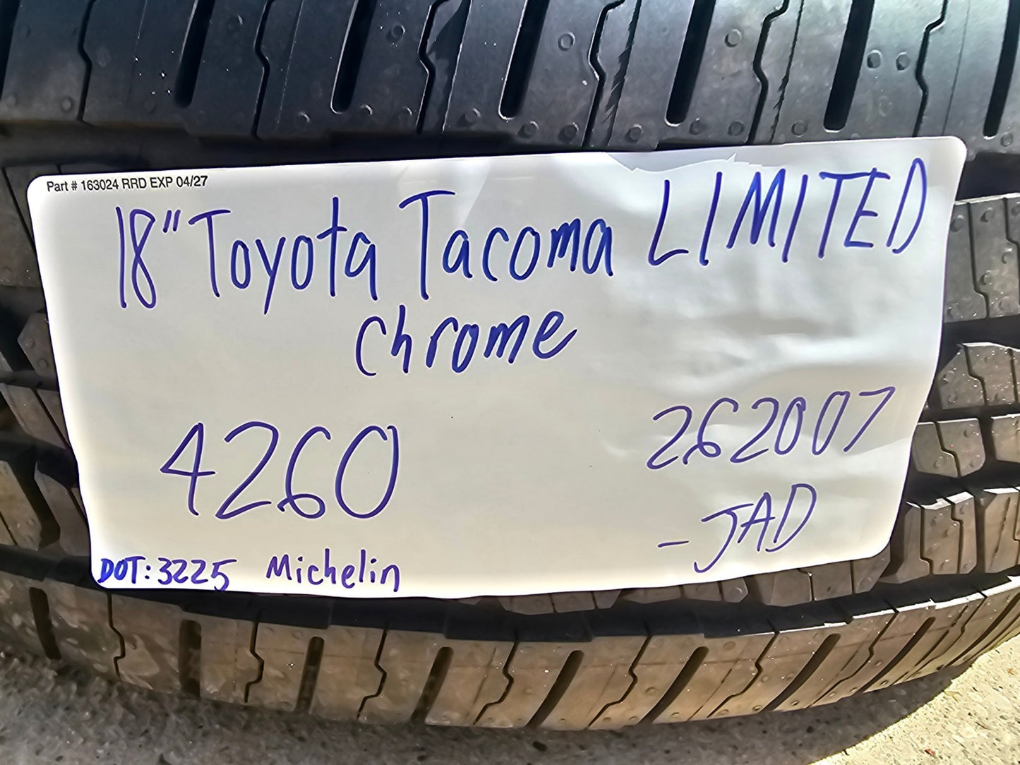 18" Toyota Tacoma LIMITED OEM wheels rims 10640 4260 4Runner 2025 2026 2027 NEW