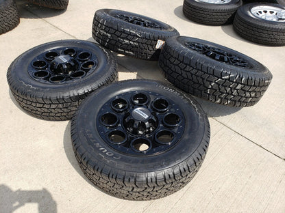 20" Ford F-250 F-350 OEM black TREMOR wheels rims 10299 10484 A/T2 tires NEW