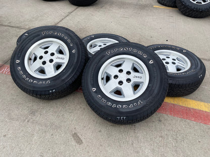 15" Jeep Wrangler Cherokee Comanche Wagoneer wheels rims 1512 OEM 5x4.5 tires