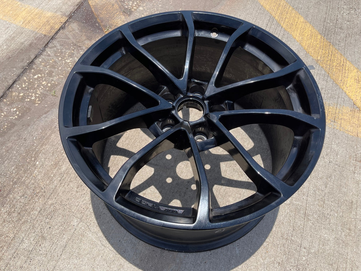 19x10 19" Chevy Corvette STINGRAY C7 OEM wheel rim 5542 5779 black FRONT