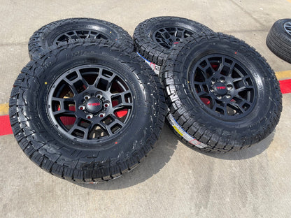 17" Toyota Tacoma TRD 4Runner OEM wheels rims SET black FJ FALKEN A/T4 33" NEW