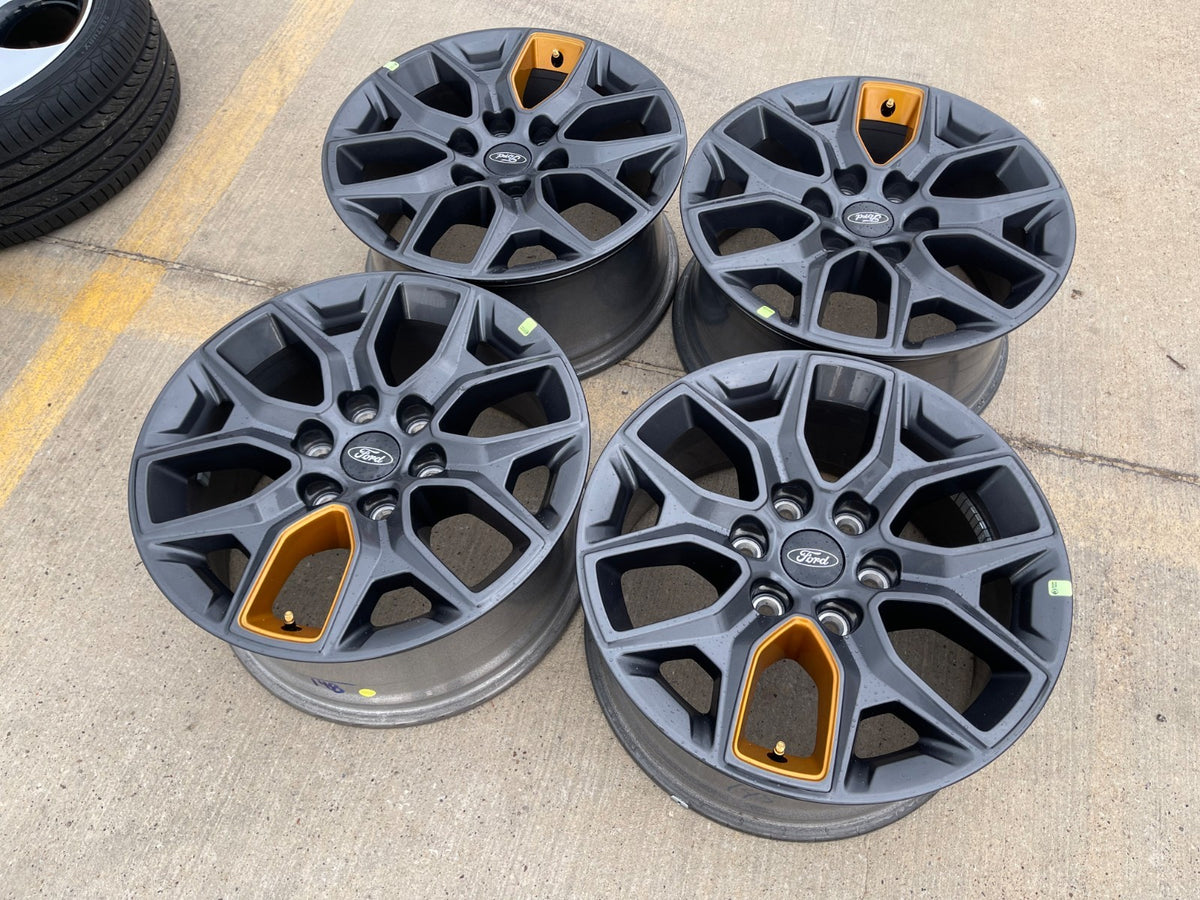 18" Ford Expedition F-150 TREMOR OEM rims wheels SET ORANGE 2027 NEW