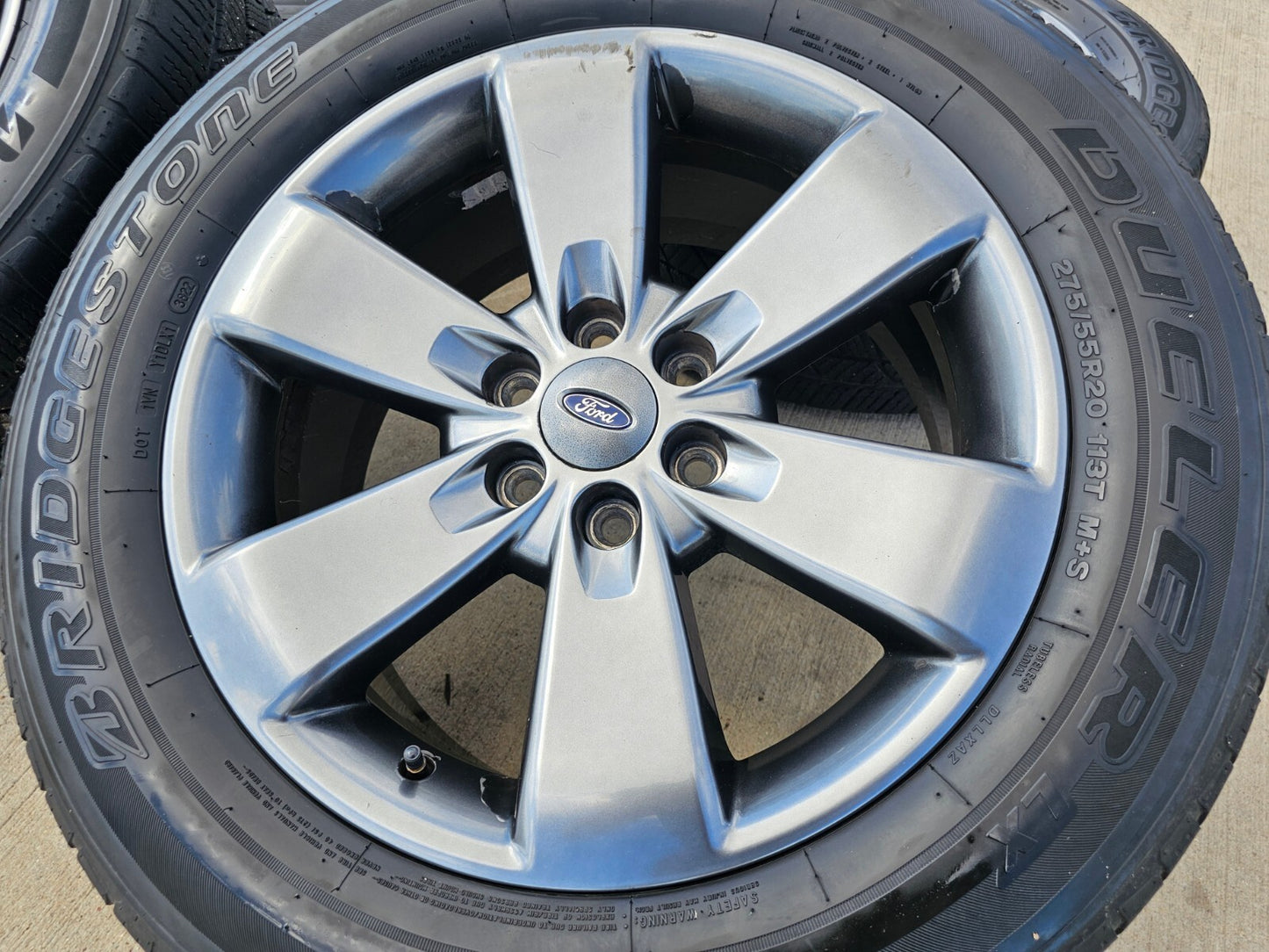 20" Ford Expedition F-150 OEM gray wheels rims 3833 3896 tires BRIDGESTONE