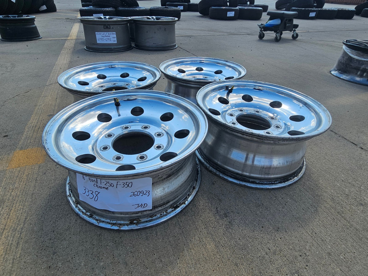16" Ford F-250 F-350 Excursion OEM 3338 polished wheels rims SET