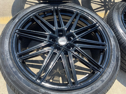 22" 22x9 Vossen CV-10 Ford Explorer rims wheels Lincoln Aviator 5x114.3 5x4.5