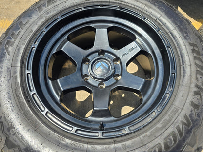 18x9 Fuel Shok D644 Chevy Silverado RAM Tacoma wheels rims 6x139 6x5.5 tires