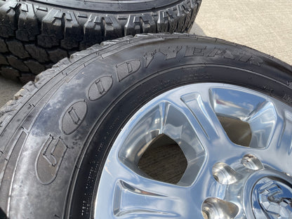 18" Ram 2500 3500 Laramie Power Wagon OEM wheels rims 2692 GOODYEAR A/T NICE