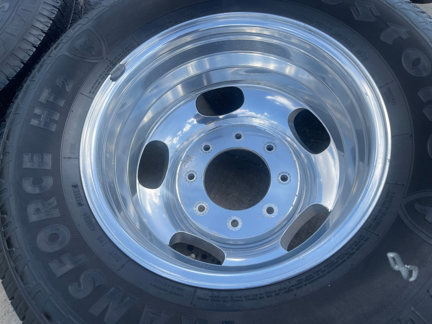 17" Ford F-350 Dually OEM 3618 3619 rims wheels SET tires FIRESTONE