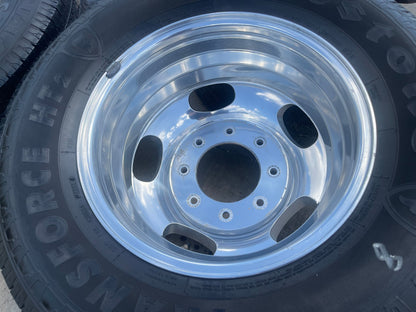 17" Ford F-350 Dually OEM 3618 3619 rims wheels SET tires FIRESTONE