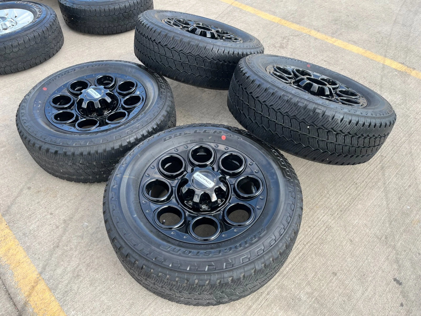 20" Ford F-250 F-350 OEM black TREMOR wheels rims 10484 10299 tires NEW